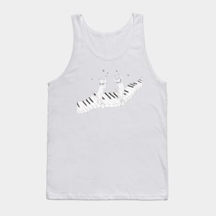 Piano dancing cat Tank Top